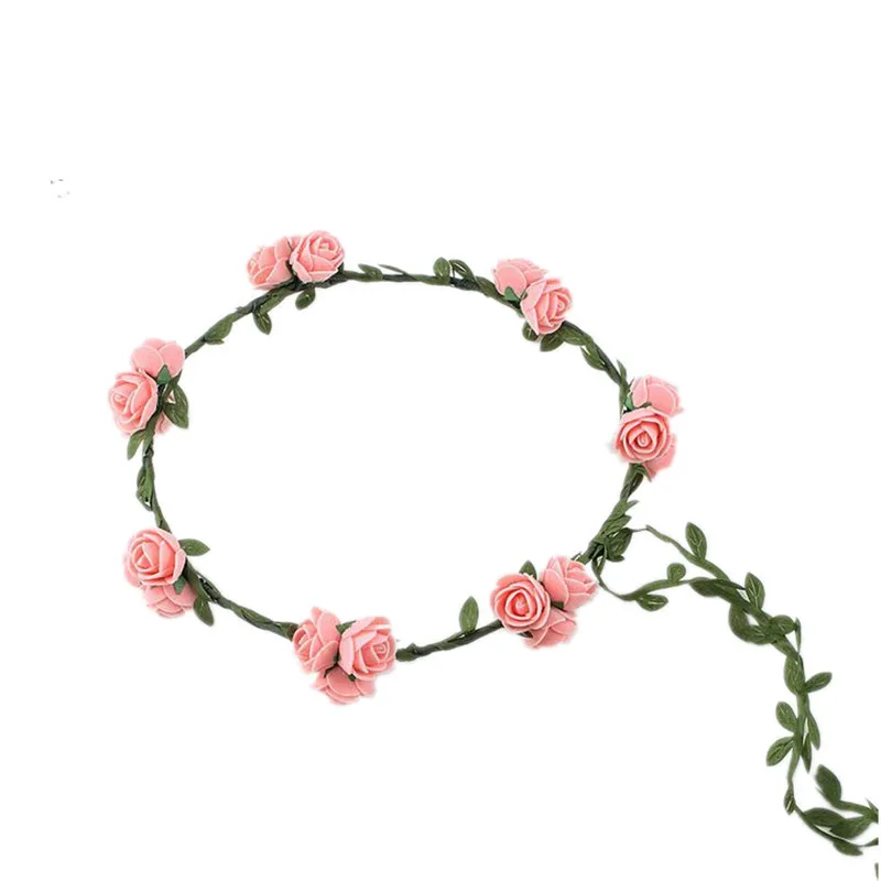 

2021 New Flower Crown Head Wreath Beautiful Bride Bridesmaid Dress Party Hair Accessories Bubble Floral Girl Headdress Headbands