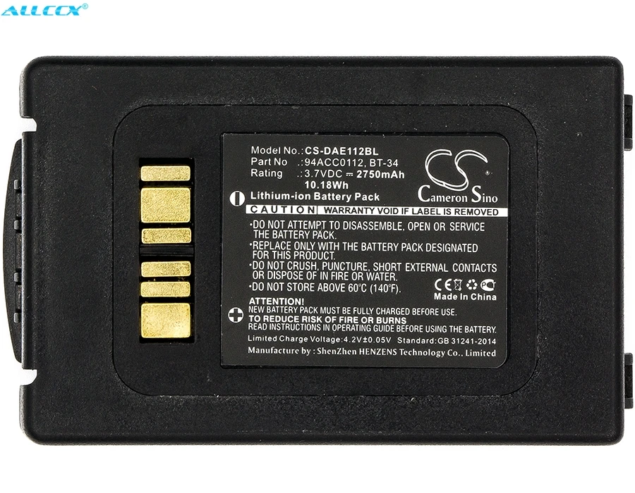 

Cameron Sino 2750mAh Battery 94ACC0112, BT-34 for Datalogic Elf