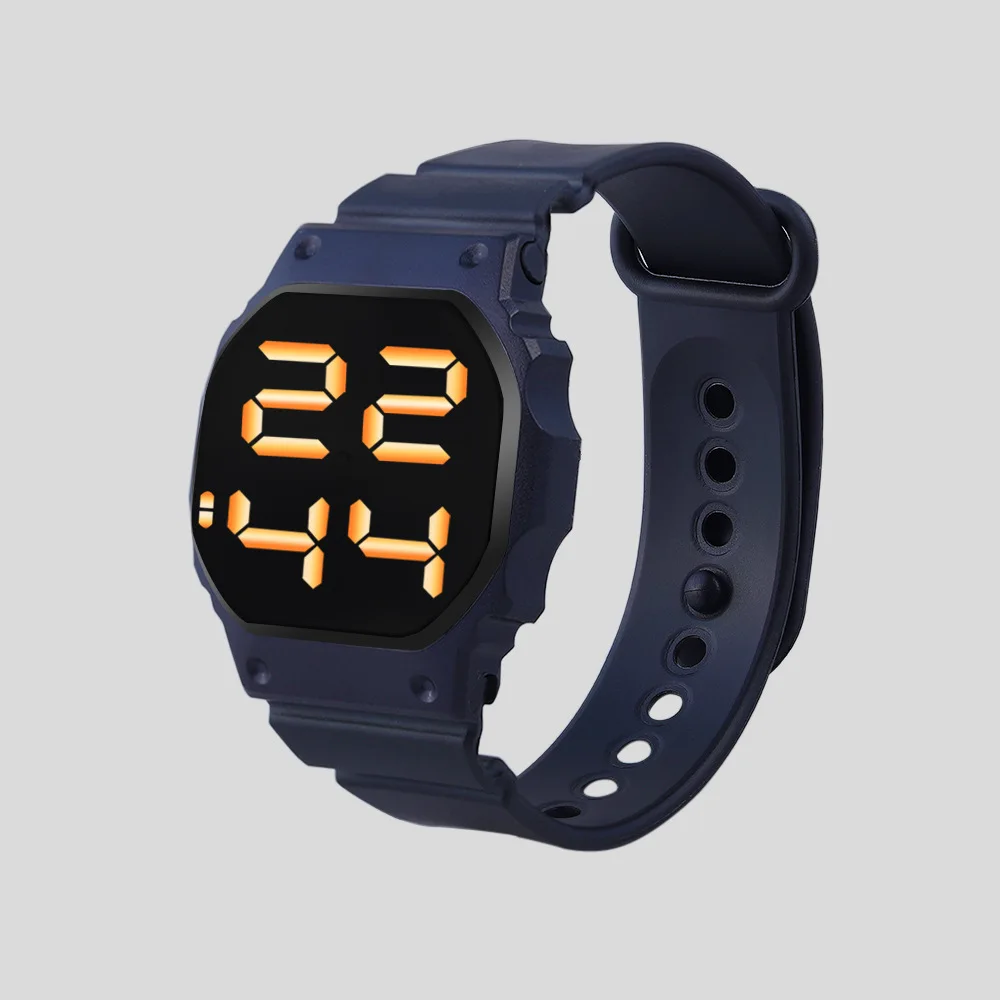 

Smart Watch Montre New Led Electronic Kids Watch Button Square Apple Waterproof Digital Fashion Sports Student Electronic Watch