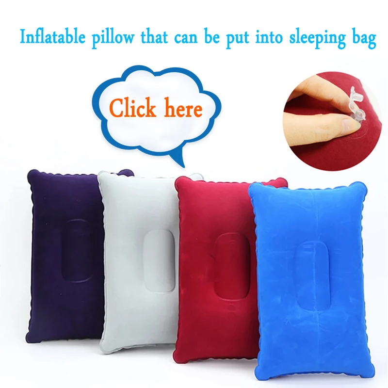 

Inflatable Air Pillow Camping Pillow Pvc Nylon Neck Stretcher Backrest Pillow Travel Airplane Headrest Support Outdoor Products
