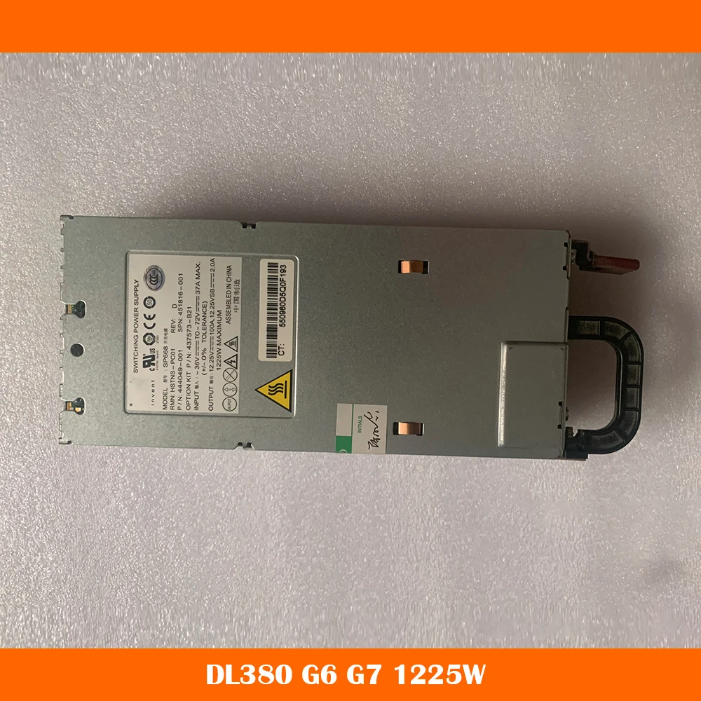 Server Power Supply For HP DL380 G6 G7 SP668 444049-001 451816-001 HSTNS-PC01 1225W Fully Tested