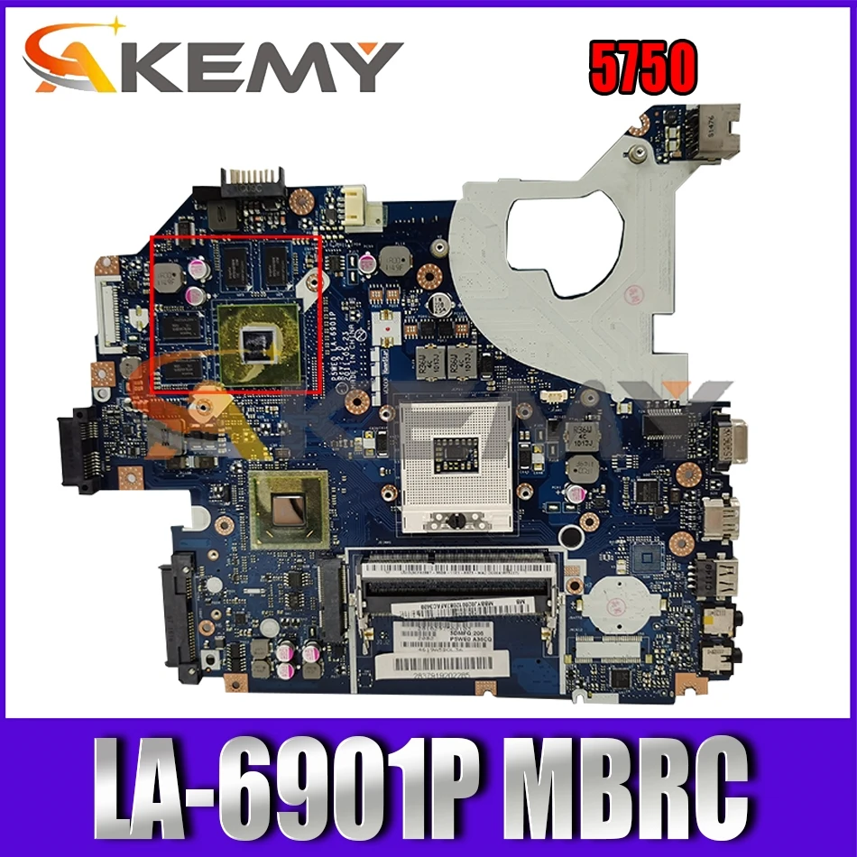 

AKEMY FOR ACER ASPIRE 5750 LAPTOP MOTHERBOARD P5WE0 LA-6901P MBRCG02005 MAIN BOARD MB.RCG02.005 warranty 60 days