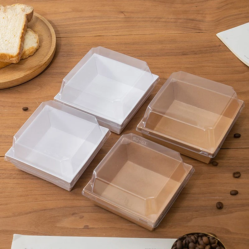 10 шт. коробка для украшения торта десерта пончика крафт-бумага печенье пекарни