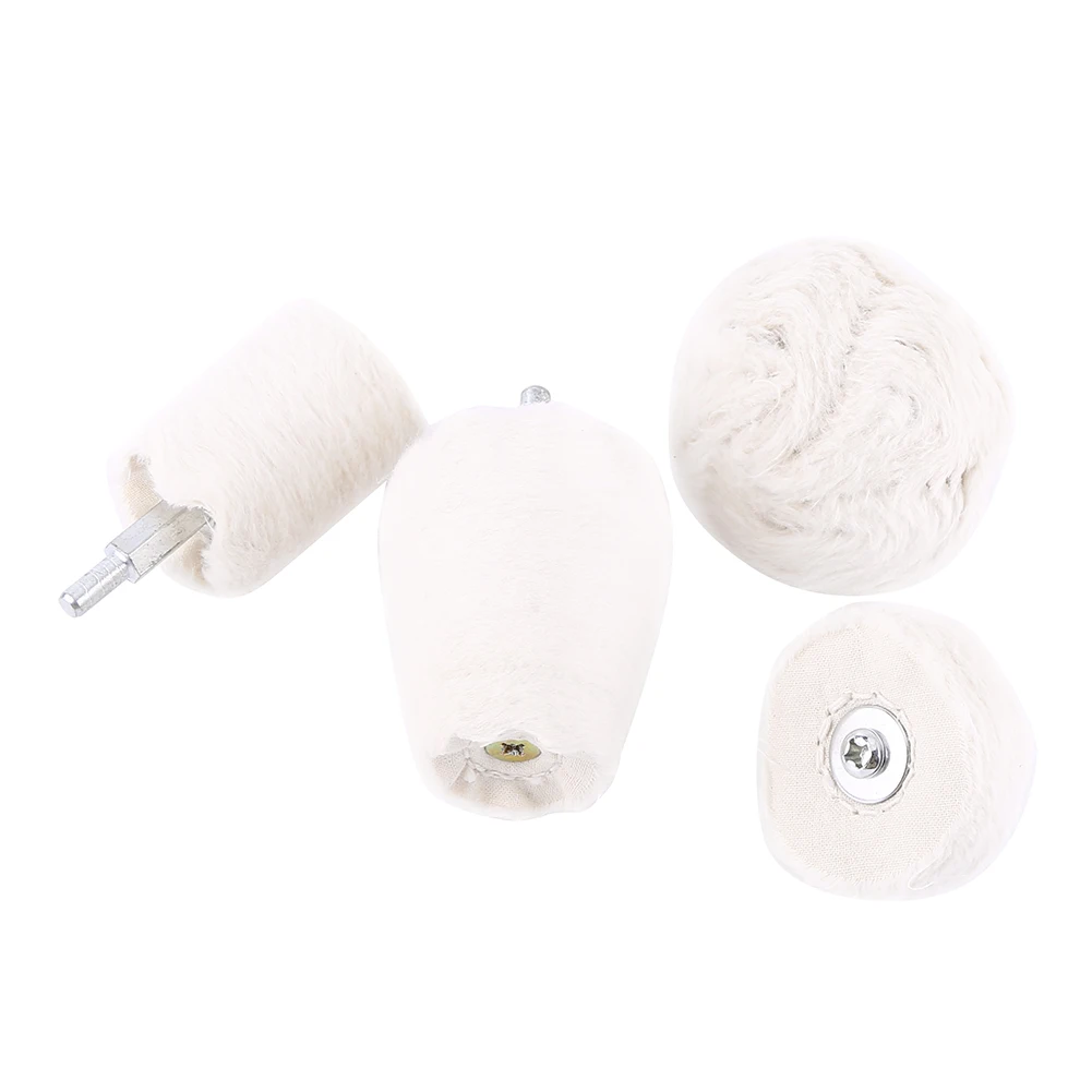 

4pcs Cotton Polishing Buffing Pad Mop Wheel Various Shape for Automobile Motorcycle