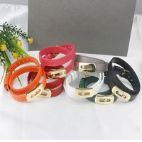 the new summer 2022 925 sterling silver gold plated sexy lady glamour leather color diamond sliding party bracelet