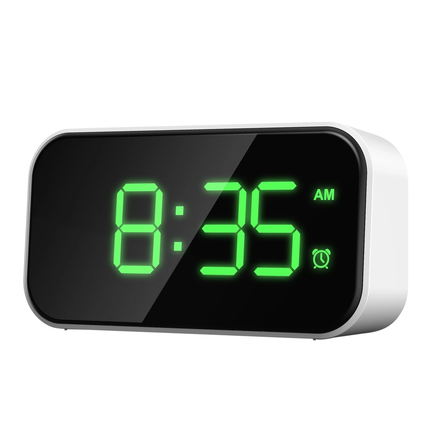 Digital Desk Clock Electronic Clock Usb Chargers Snooze Function Clock Home Decor (green Font)