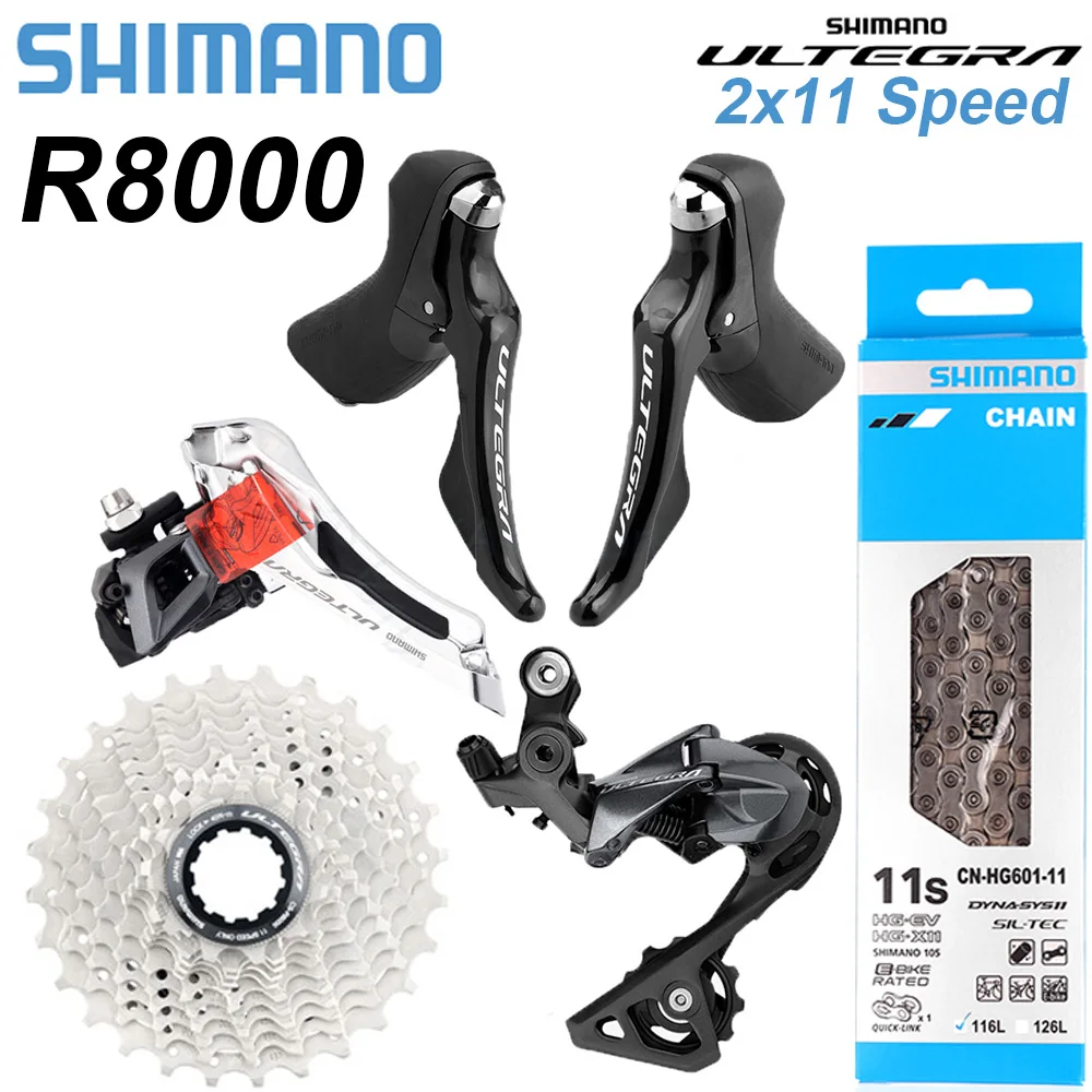 Shimano 2x11 Speed Groupset Ultegra R8000 Shifter Derailleur