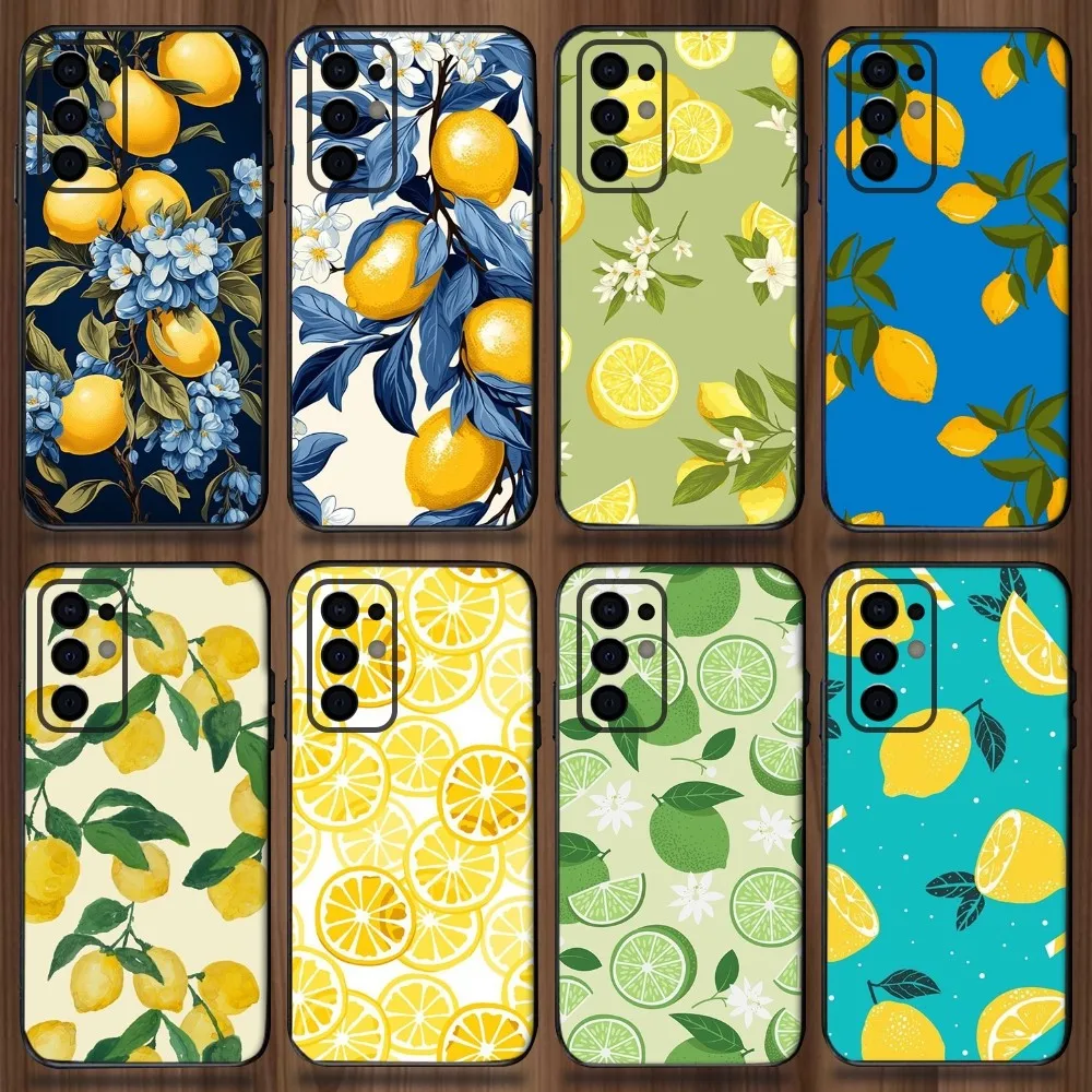 Чехол для телефона с рисунком фруктов и лимона Samsung Galaxy A13 A21s A22 A31 A32 A52 A53 A71 A80 A91
