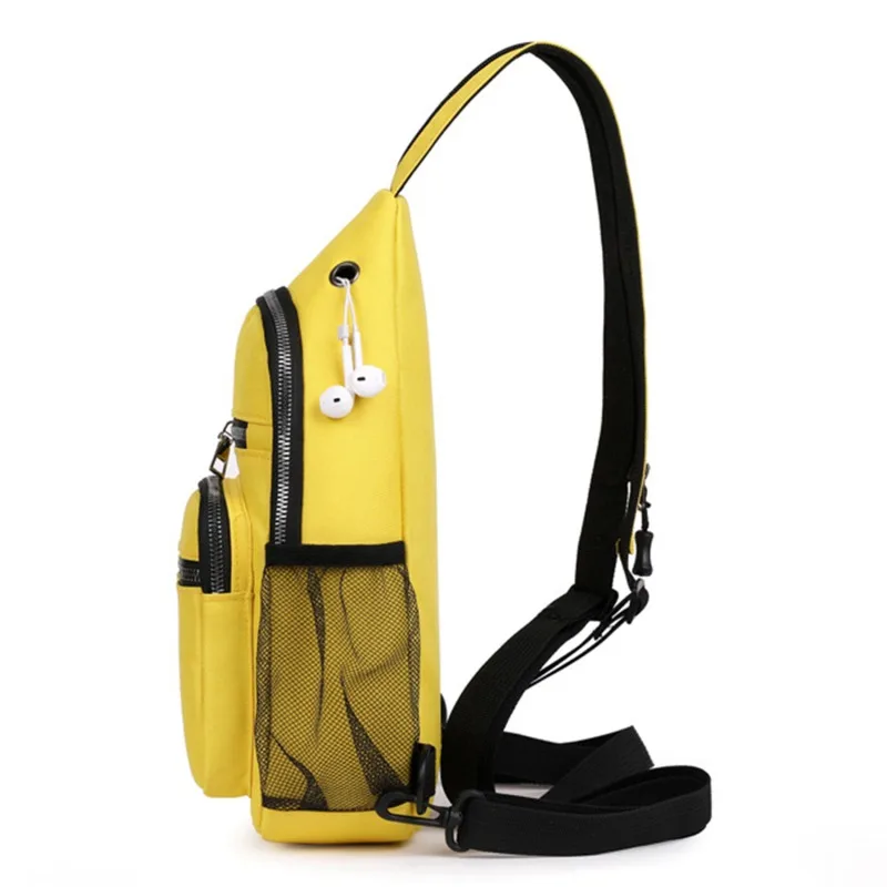 Модная Унисекс Нагрудная Сумка Из Ткани Оксфорд Однотонная На Плечо Для Мужчин И