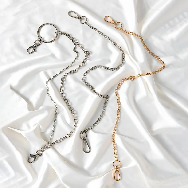 

Ночной клуб прыгающий хип-хоп мужские и женские универсальные декоративные металлические Брюки Повседневная бижутерия в стиле панк поясна...