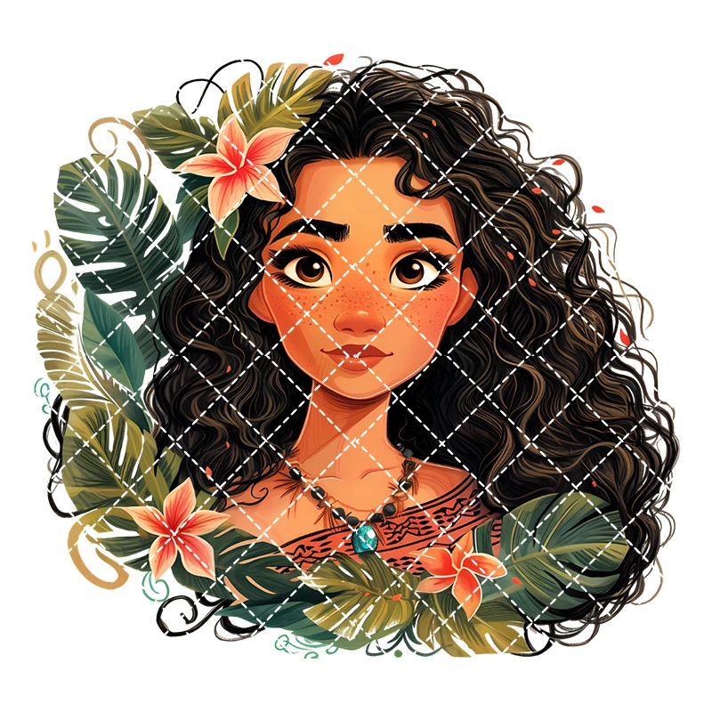 Принцесса Моана Дисней узор теплопередающая наклейка утюг для одежды Dtf печатные