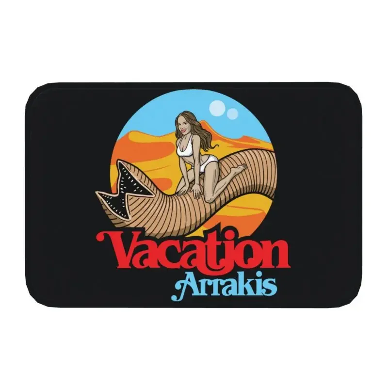 

Забавный входной коврик для отпуска Arrakis, входная дверь, научный фильм, червь песка, Герберт Фрэнка, научная фантастика, ковер для ванной и кухни