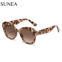 fashion women cat eye sunglasses shades uv400 vintage irregular frame eyewear female leopard gradient brown lens sun glasses