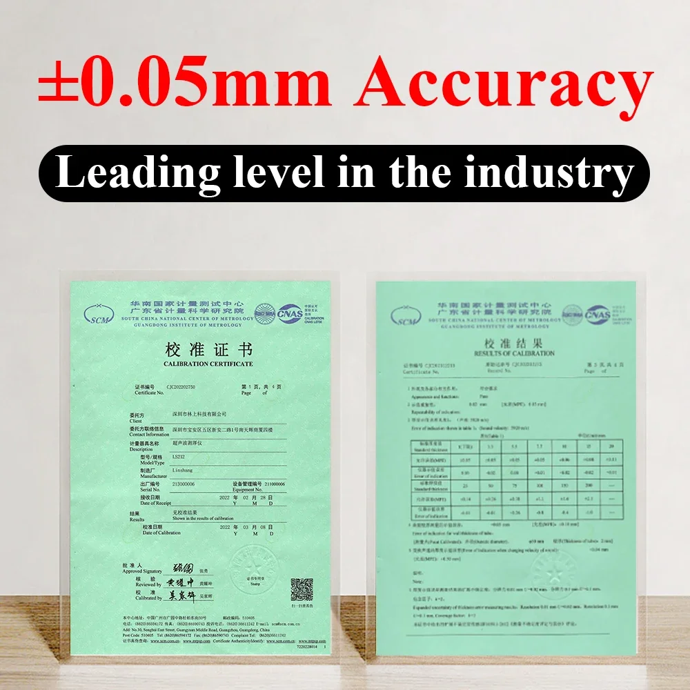 LS211 600 мм 0 001 разрешение Высокая точность ультразвуковой толщиномер цена