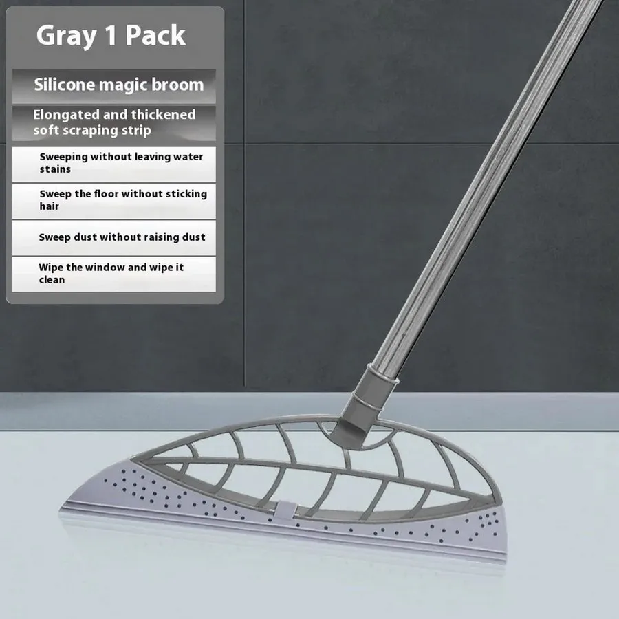 1-2 шт./компл., силиконовая метла, скребок для мытья окон, многофункциональный бытовой домашний скребок для пола, стекла, зеркало с ручным нажимом