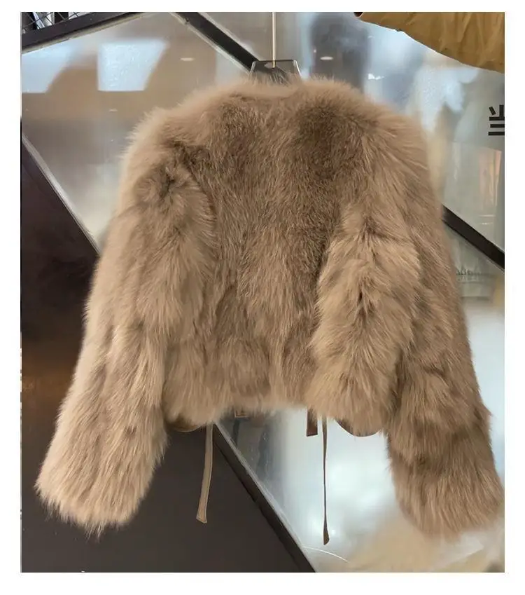 Y2k Зимняя одежда Женская верхняя Пальто Бандаж Имитация лисьего меха Harajuku Куртка