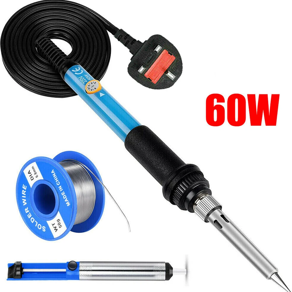 

Soldering Iron Kit Electric Soldering Iron 60W Solder Wire Welding Solder Rework Station Heat Pencil Tips Repair Tool Soldering