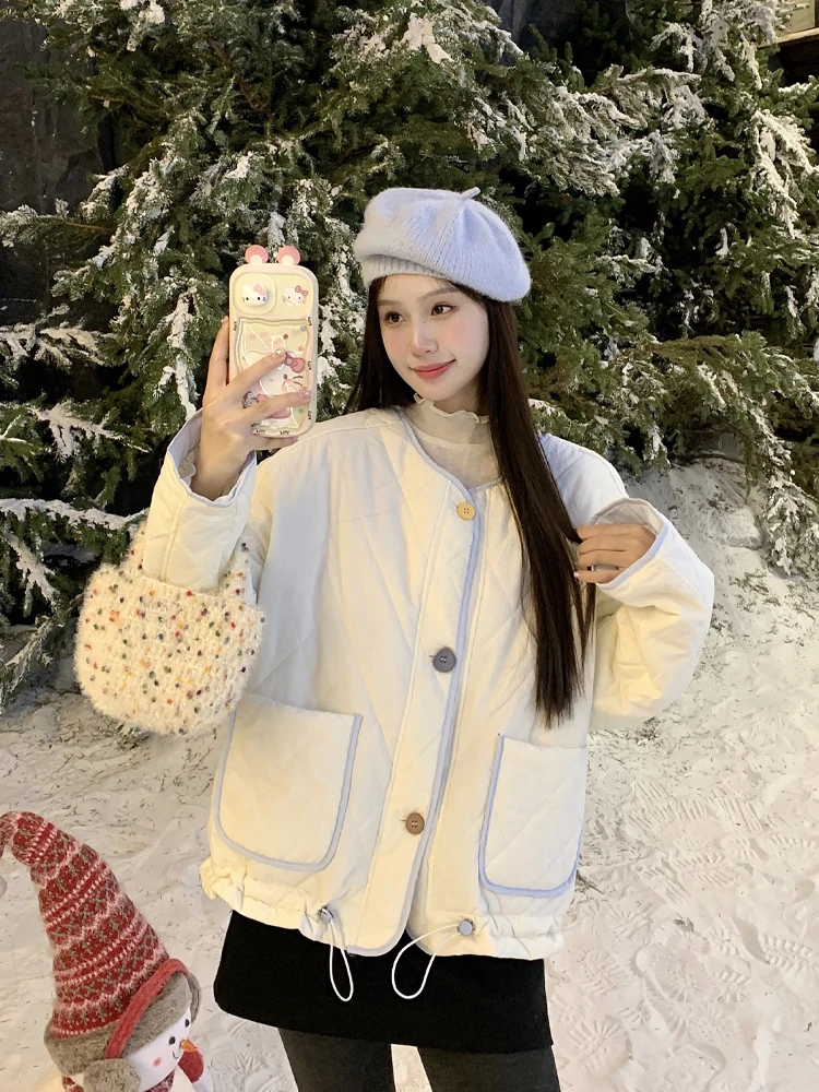 Корейская серия милая толстая теплая одежда с хлопковой подкладкой для женщин