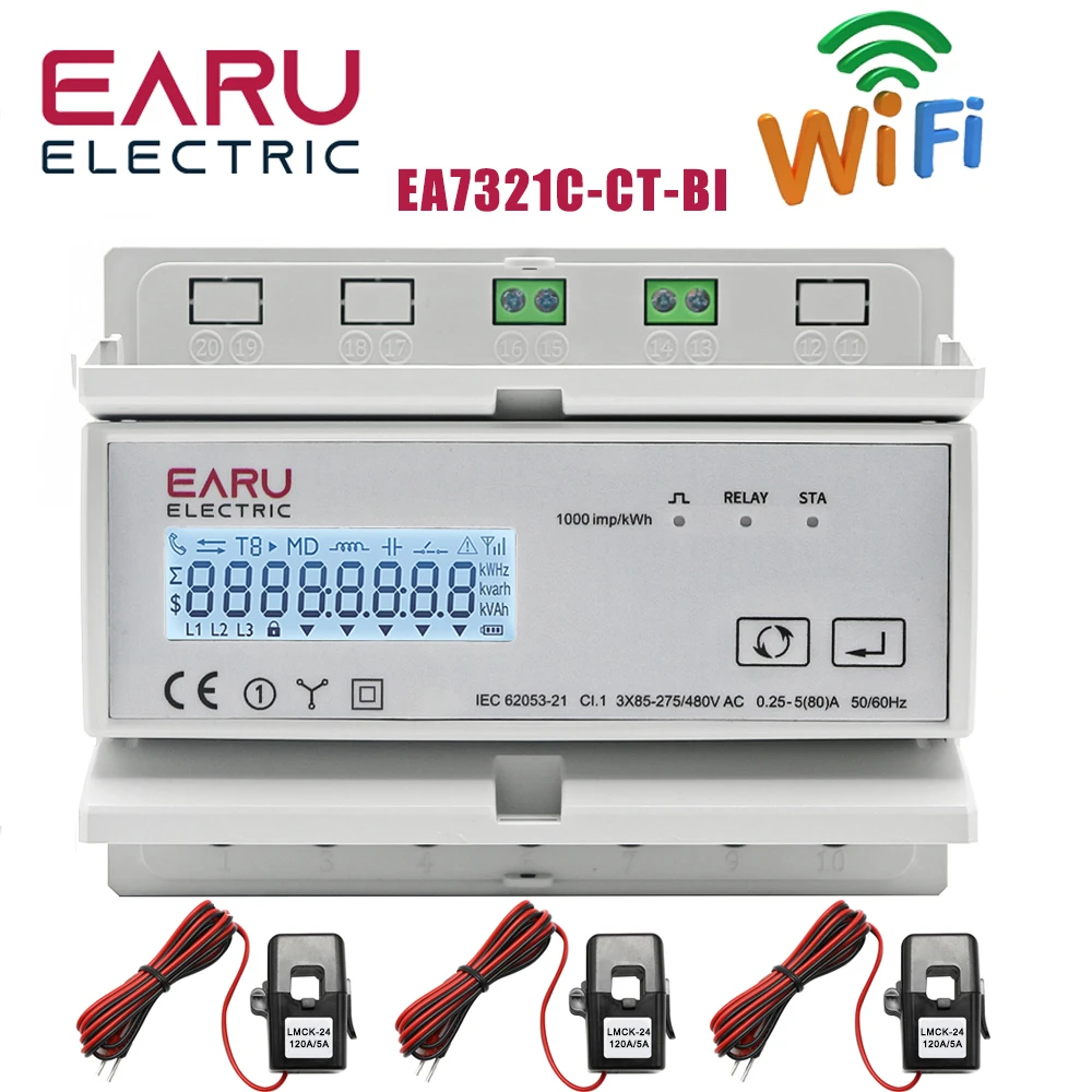 

Умный трехфазный счетчик электроэнергии EARUELECTRIC