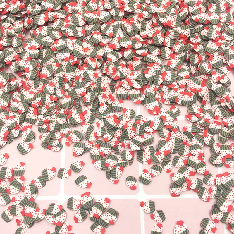 100 г/пакет мини-торт Ломтики Полимерная глина брызгает для рукоделия украшения