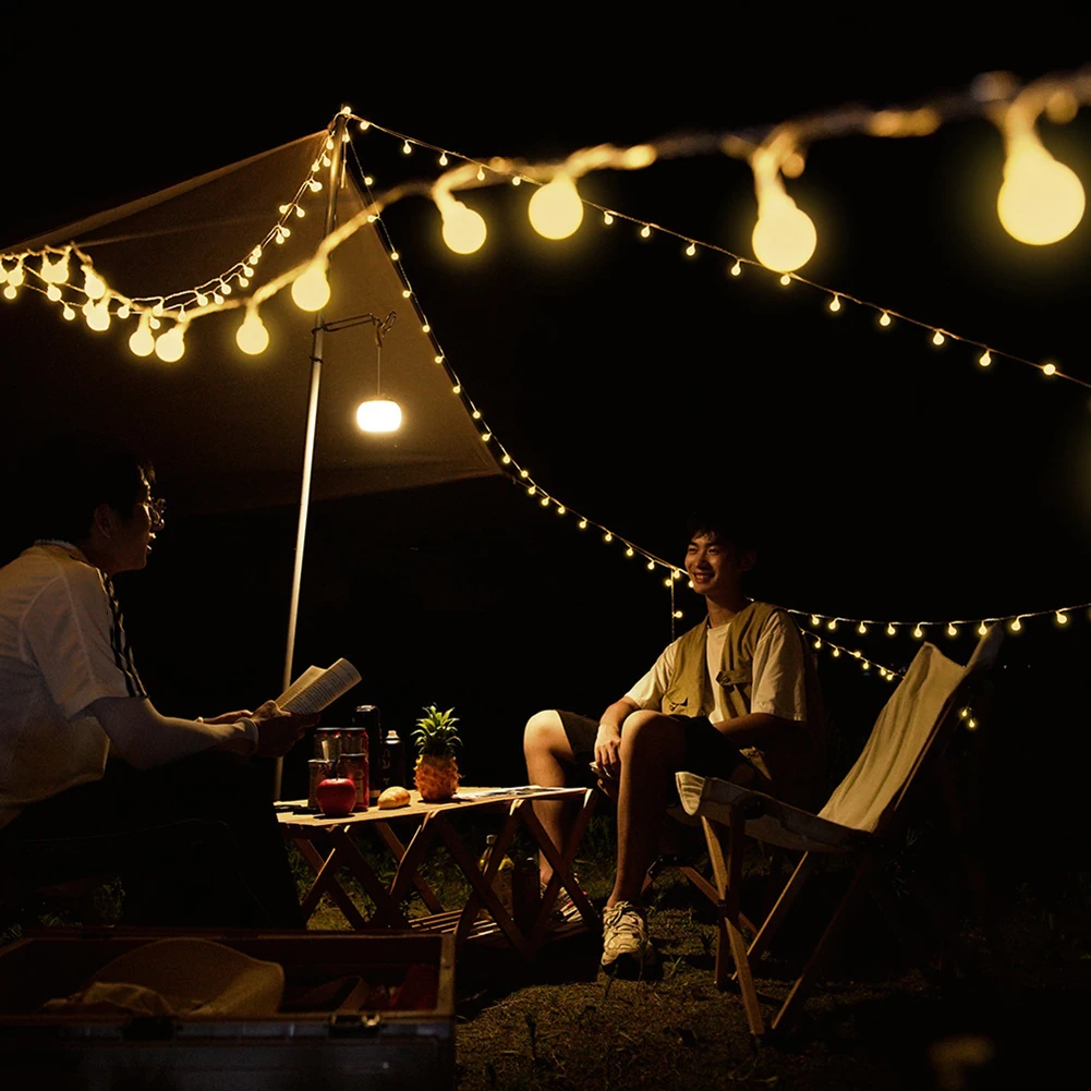 

LED String Lights Starry Sky Bulb Lights Outdoor Camping Tent Atmosphere Lamp Waterproof Garden Party Patio Street Decoration