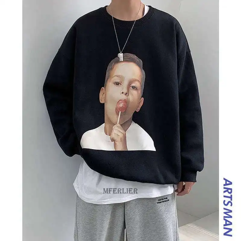 

autumn winter men funny sweatshirt hoodies hooded plus size 8XL 9XL 10XL korea style high street loose youth sweatshirt