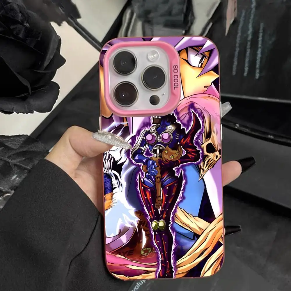 Фото Чехол для телефона Yugioh Yami Bakura для iPhone 17 16 15 14 13 12 11 X XR XS Air Pro Max Plus, розовый, разноцветный, серебристый №4