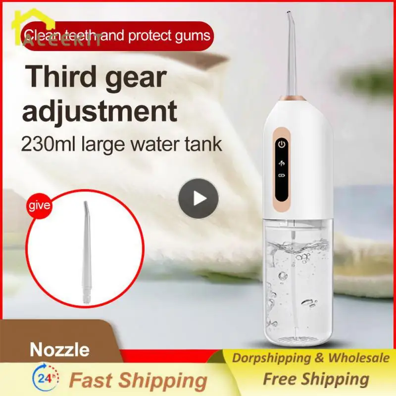 

Portable Oral Irrigator Water Flosser Water Jet Tools Pick Teeth Cleaner 3 Modes 230ML Water Tank Teeth Whitening Cleaner