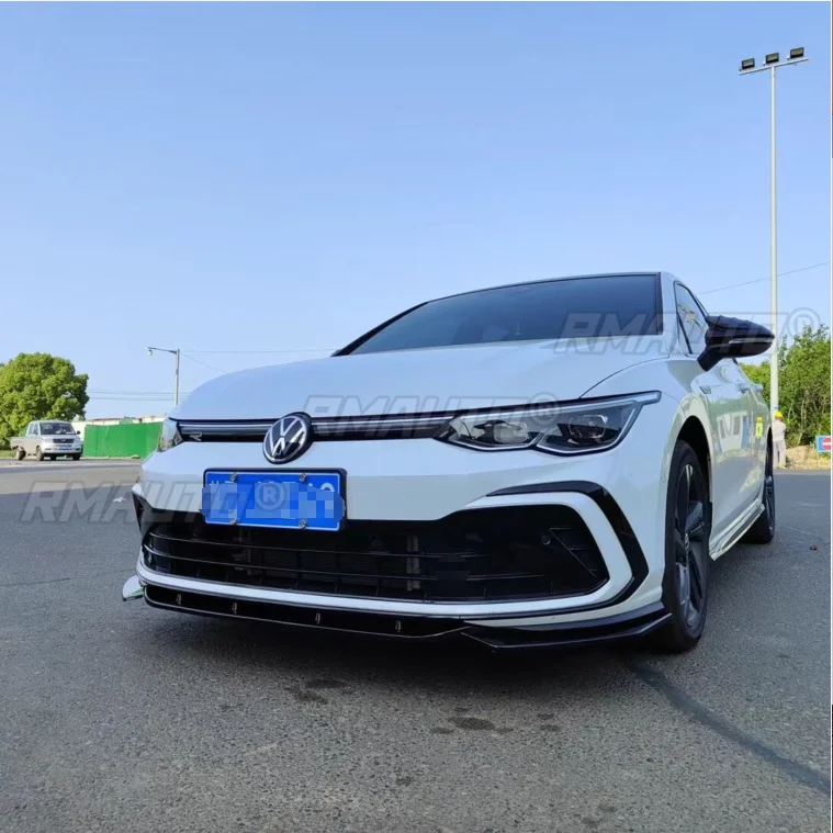 Комплект кузова для VW Golf MK8 GTI R-Line 2021-2023 передний бампер диффузор глянцевый черный