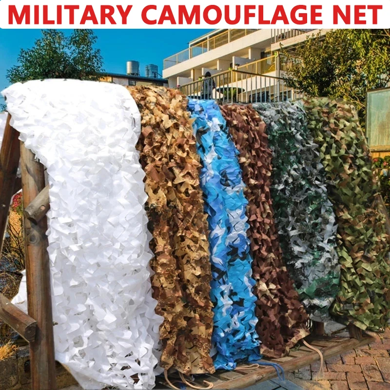 

Summer Outdoor Hunting Military Camouflage Net Woodland Military Training Vehicle Cover Tent Shade Camping Awning 2x2m3x5m4x5m