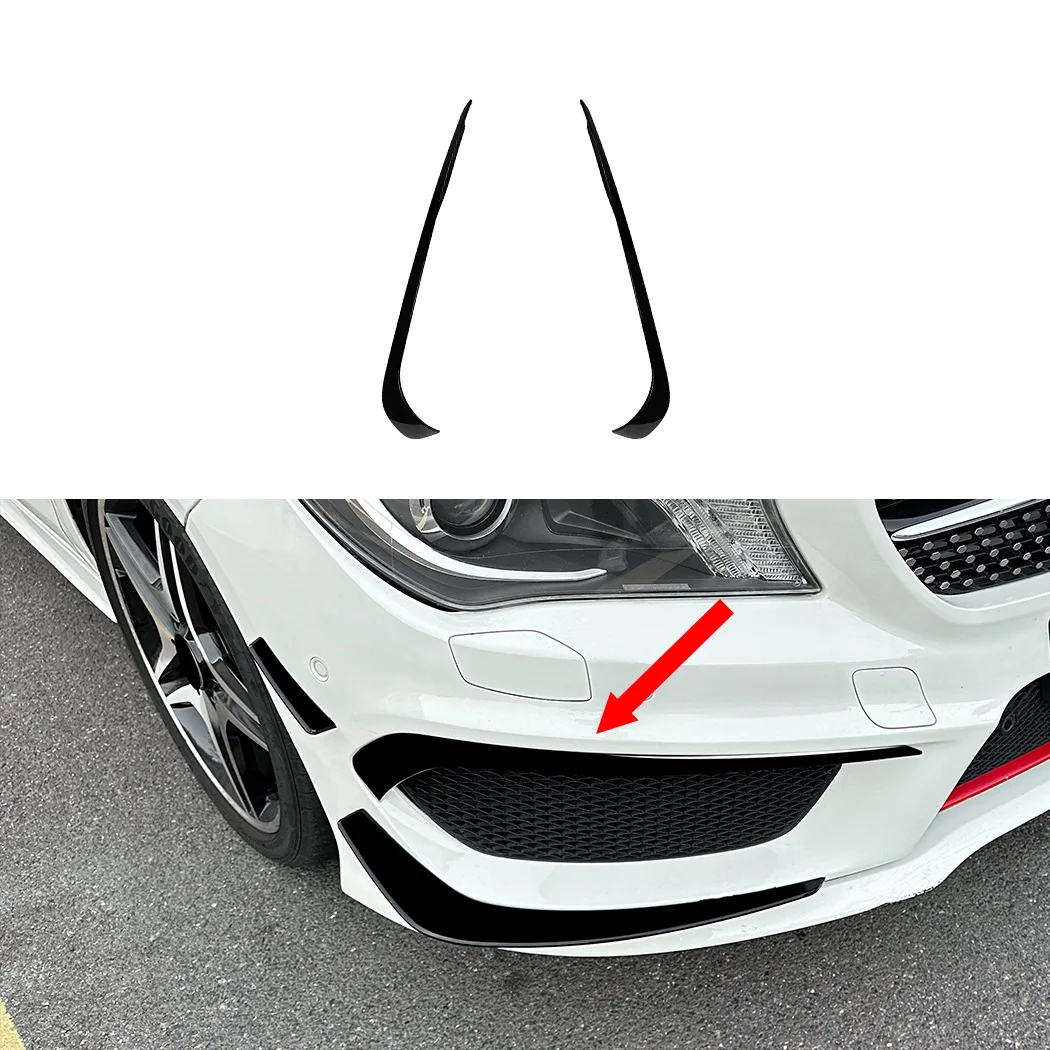 

Передний бампер, крышка вентиляционного отверстия, накладка, глянцевый черный для Mercedes Benz CLA Class C117 AMG Line 2013-2015, спойлер впускной рамы, сплиттер