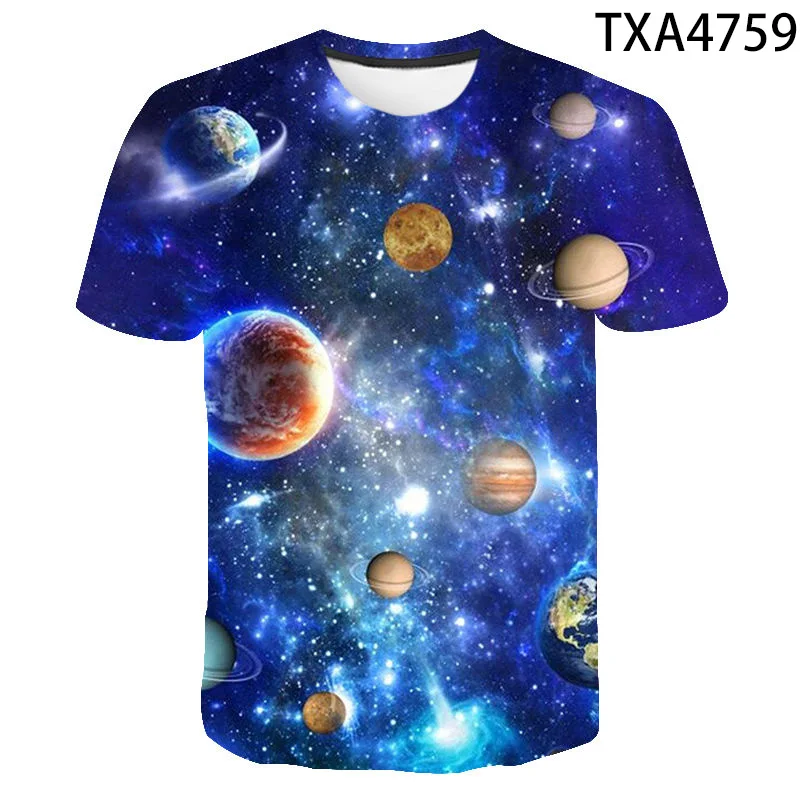 

Cosmic Planet Space Galaxy 3d Women's Men's Kids T-shirt 3d Print Starry Sky Cool T Boys Girls Fashion Streetwear Tops