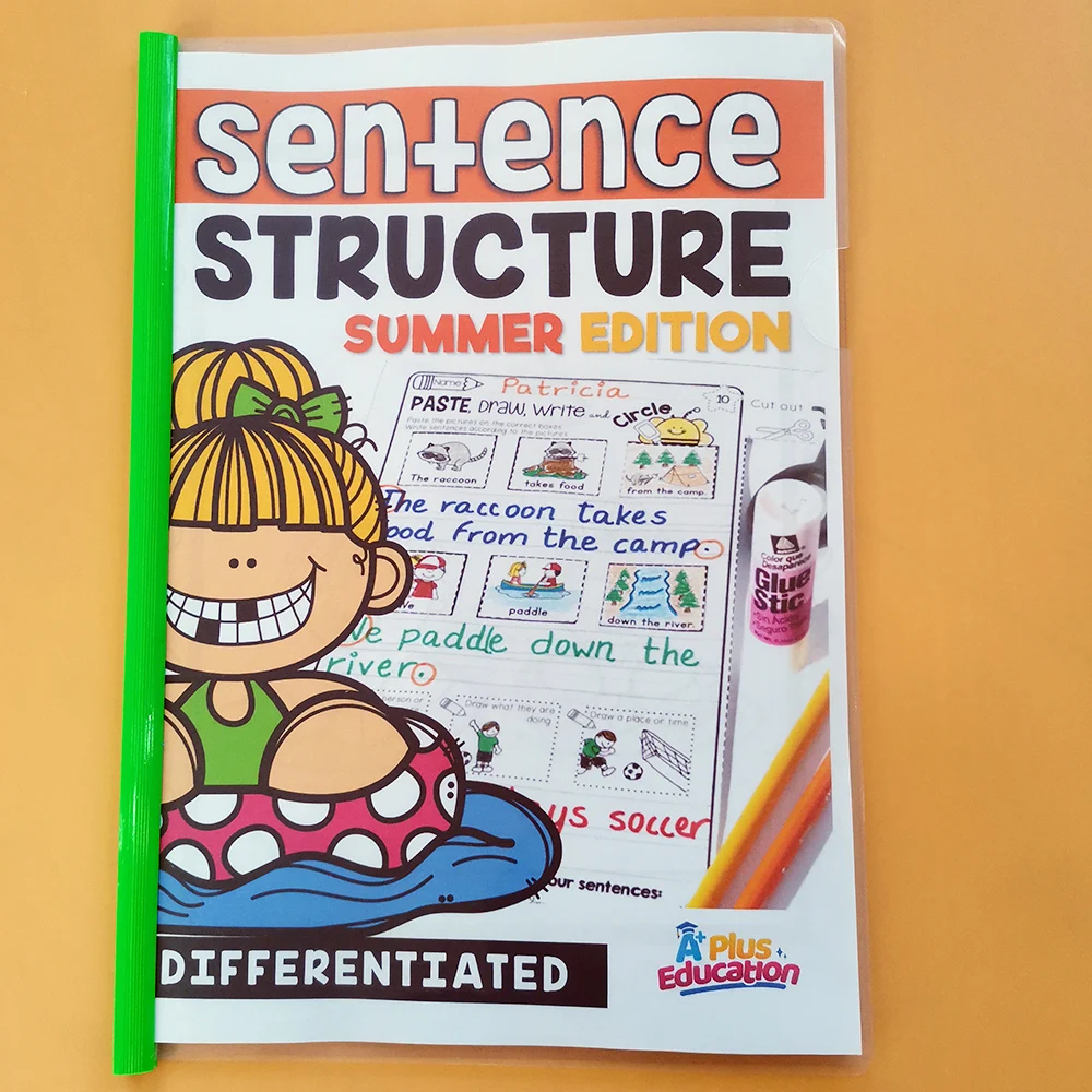 Season Sentence Writing and Cut Paste Structure Exercise Learning English Workbook Educational Training Book for Kids | Игрушки и хобби