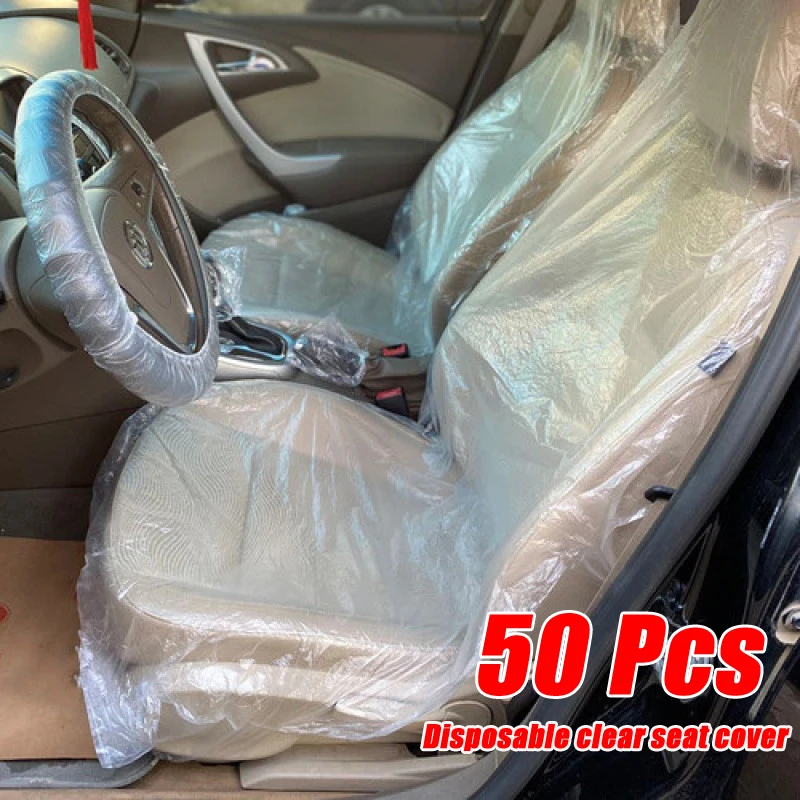 

50Pcs Disposable Car Seat Covers Protective Cover for Beauty Repair Waterproof Care Cleaning Beauty Car Seat Protector Universal