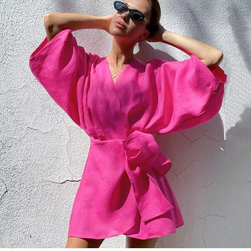 

Модный женский кардиган BeeHouse с принтом в праздничном стиле, повседневный сексуальный однотонный кардиган с рукавами-фонариками, женское пл...