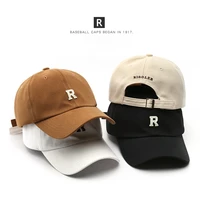 new cotton baseball cap for men and women fashion letter r patch hat casual hip hop snapback hat summer sun caps unisex