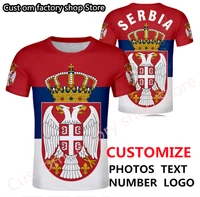serbia republic t shirt free custom made name number t shirt srpski nation flag serbien college print logo clothes