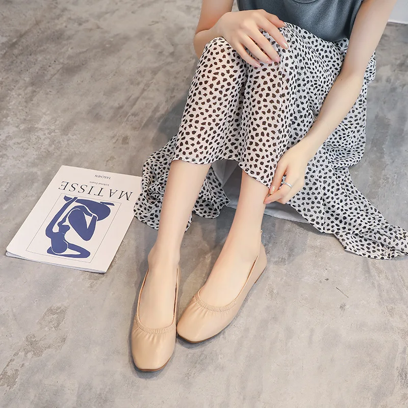 Women's Flat Shoes Mary Jane Flat Work Shoes Soft Leather Soft Soled Loafers  Women's Shoes Zapatos De Mujer Ladies Shoes