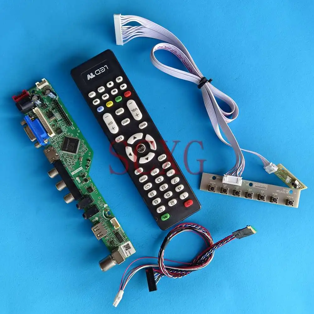 

Monitor Driver Board DIY Kit Fit B156RW01 V1 LVDS 40 Pin 15.6" Analog TV Signal HDMI-Compatible VGA AV USB Laptop LED 1600 900