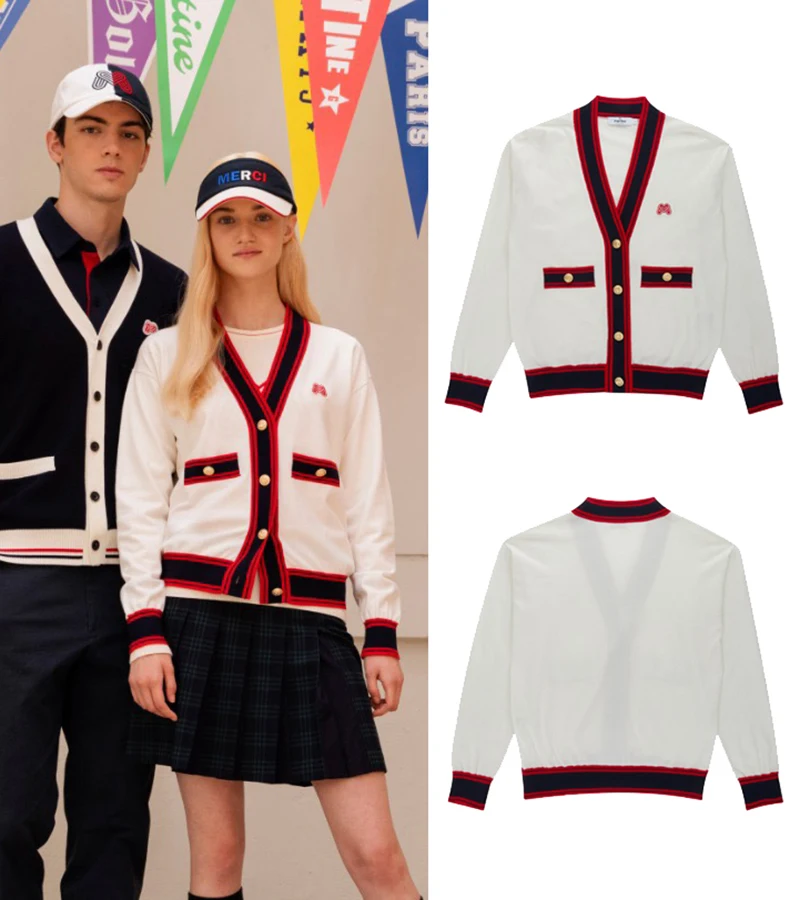 

Women's Golf Knit V-Neck Cardigan Autumn/Winter Long Sleeve Shirts Thick Knit Cardigan Outdoor Sports Fashion Golf Top