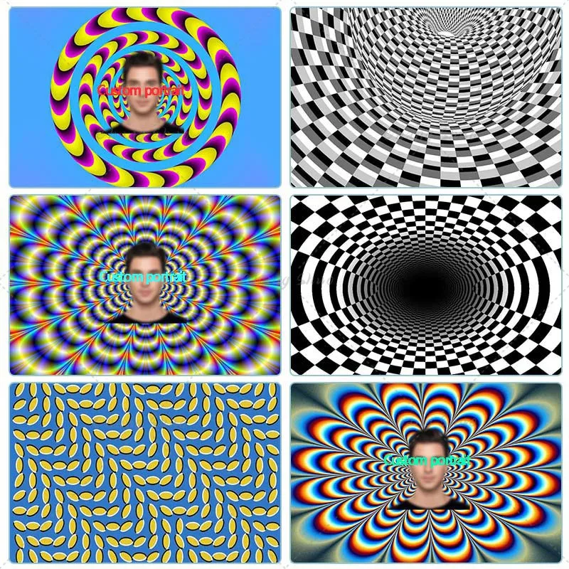 Вертикальный гипноз фотография Фон пользовательский 3D Портрет фон Иллюзия фото