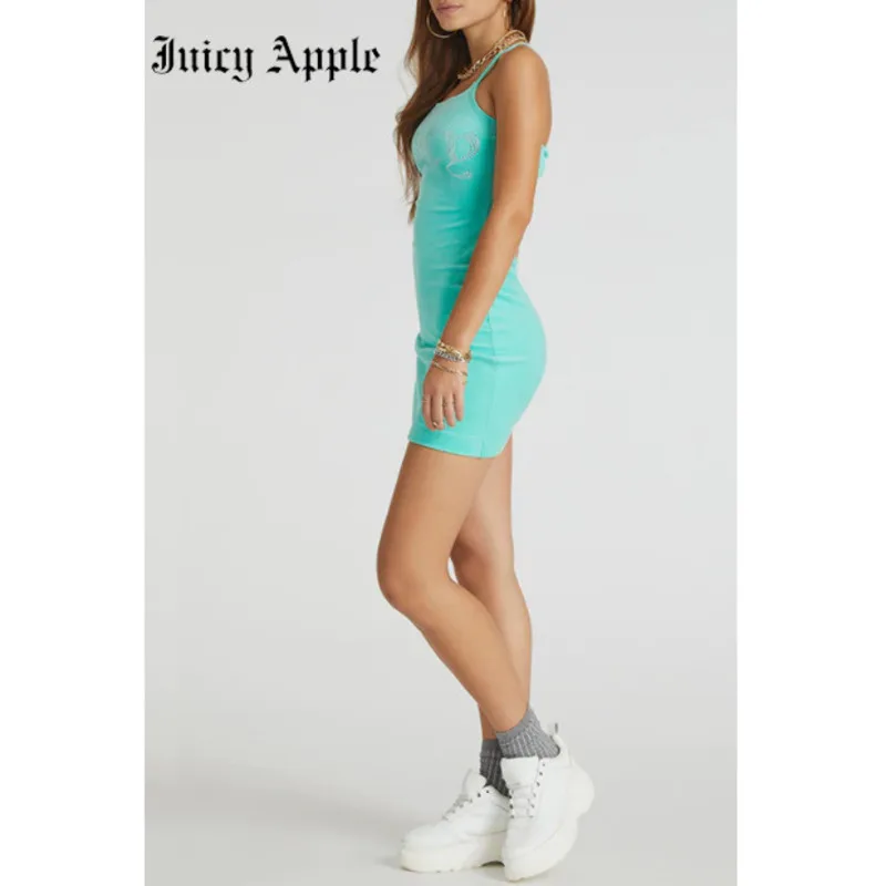 Juicy Apple Summer Low Neck Dress Women's long Sleeve Sleeveless Tank Top Bodycon Dress Dresses Casual Elegant Sheath Slim Dress 4