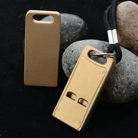 dropshipping whistle heavy duty classic water proof brass double pipe whistle for hiking