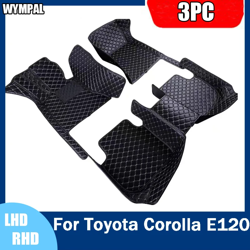 Car Floor Mats For Toyota Corolla E120 2001~2007 Waterproof Protection Fully Set Acesorios Para Autos Accessories