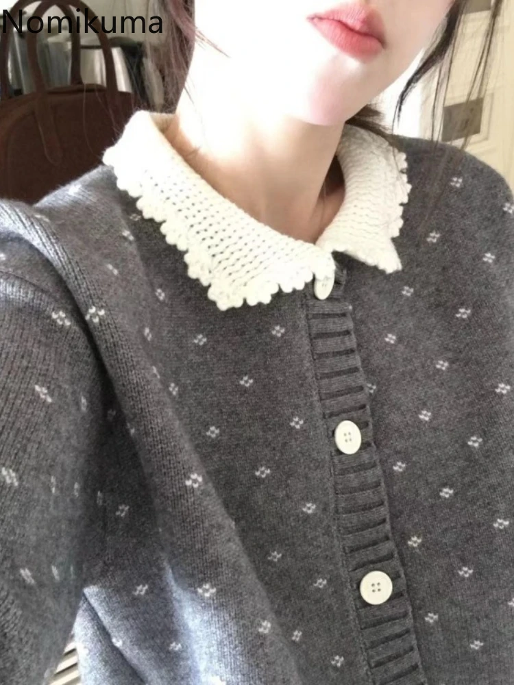 Женский вязаный свитер на осень и зиму с длинным рукавом