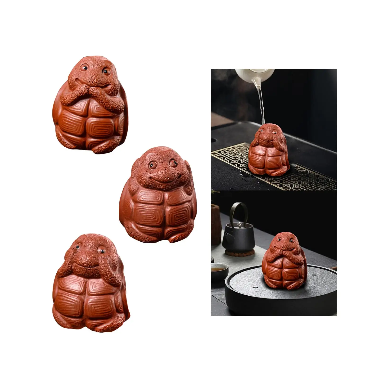 Глиняная черепаха мини-чай фигурка домашнего питомца украшение для маленького