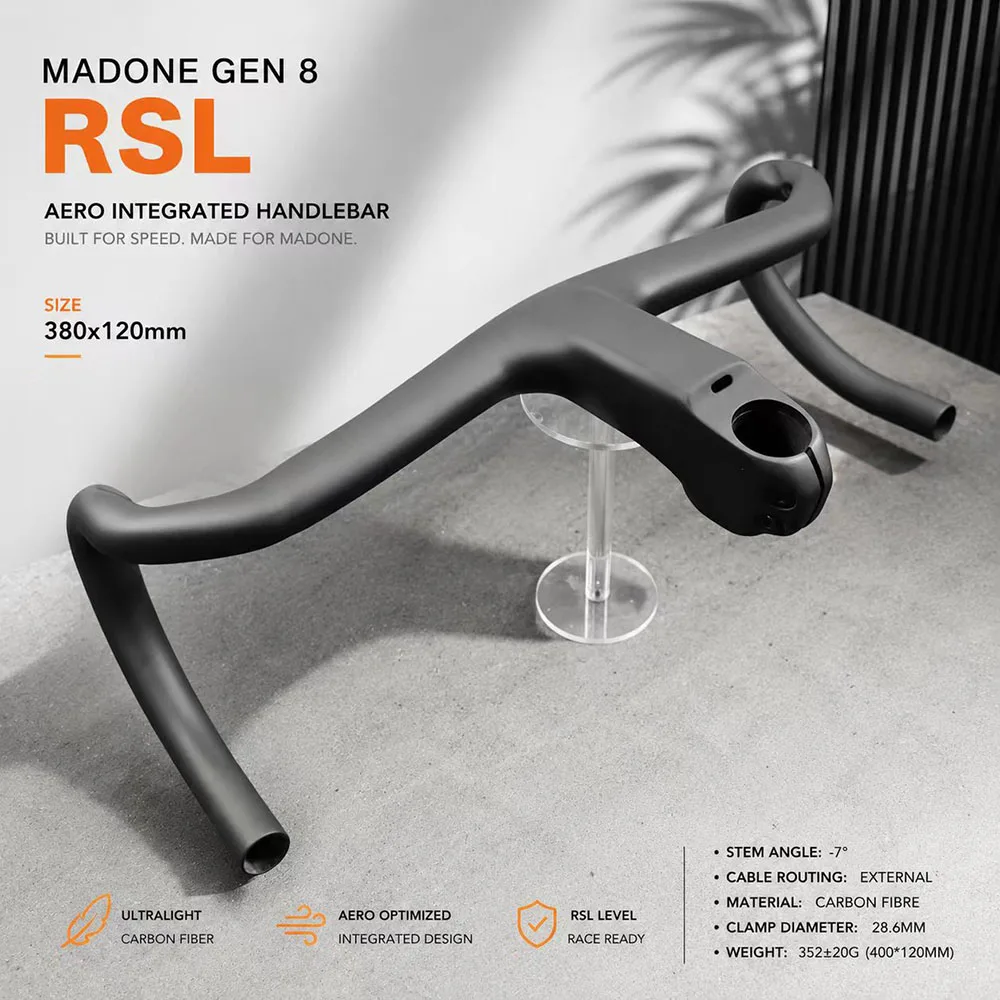 Фото Интегрированный карбоновый руль Aero RSL OCLV для шоссейного велосипеда Madone Gen 8 Checkmate SLR, эргономичный, -7 градусов °   Кабина пилота №2