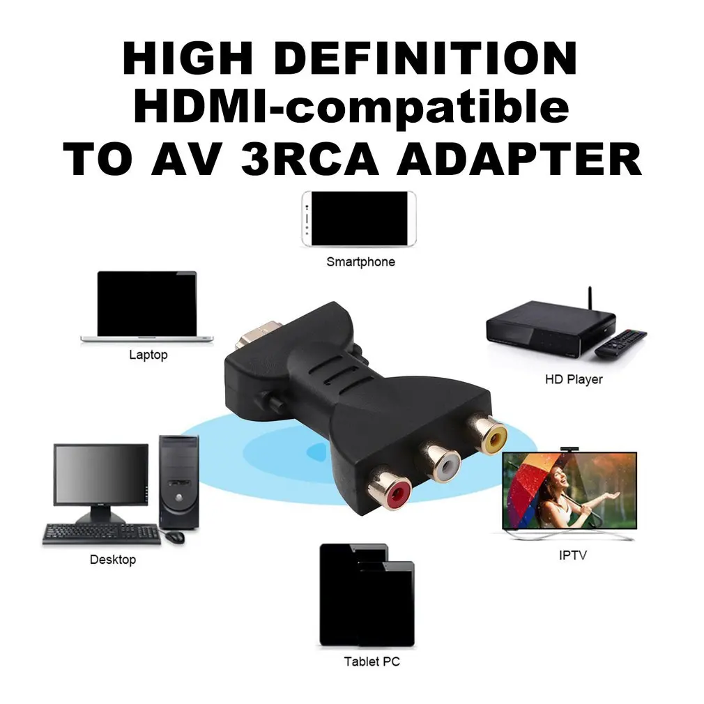 Цифровой AV-сигнал HDMI-совместимый с 3 RCA аудио Ad Ter преобразователь компонентов