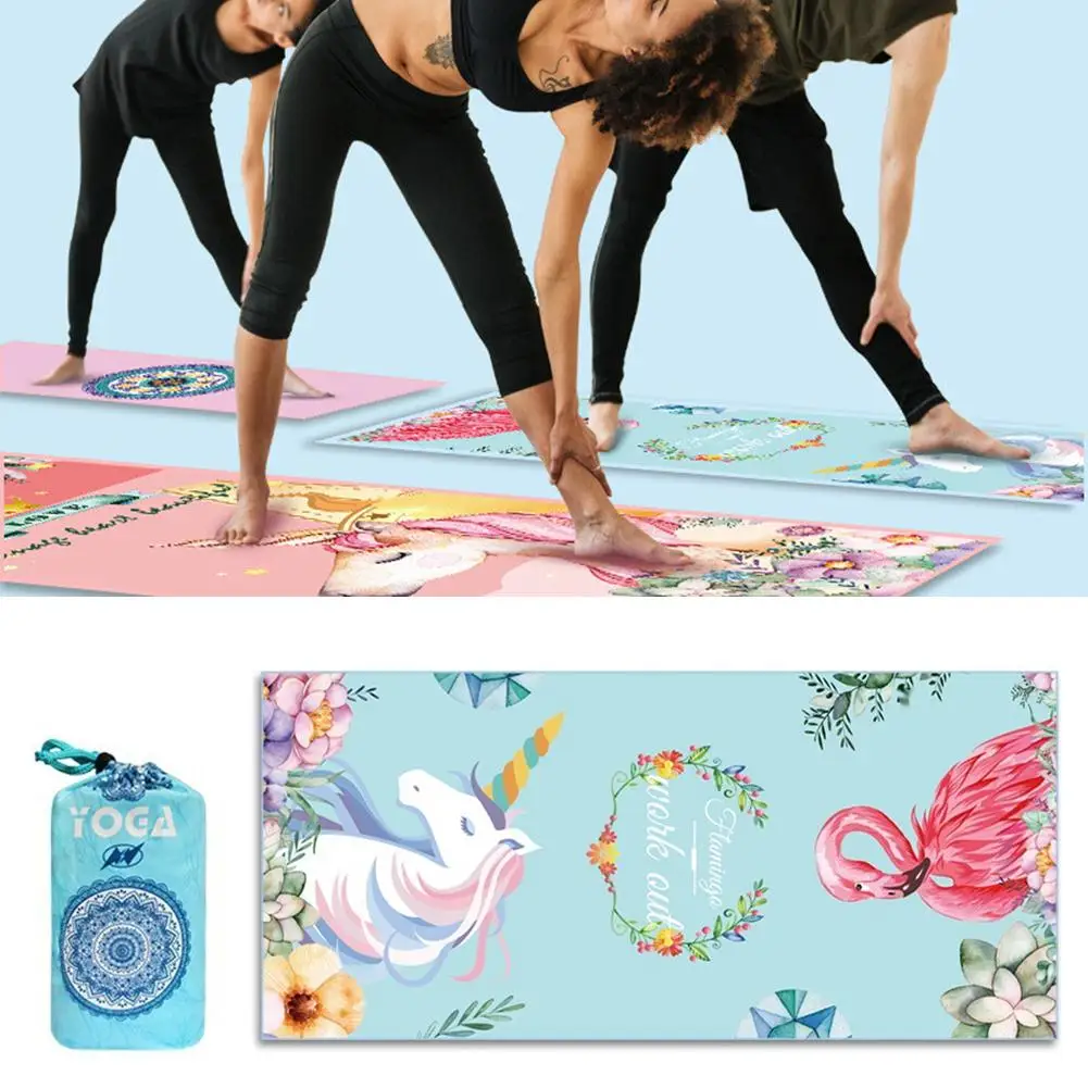 

Sports Yoga Towel Mat Portable Silicone Non-slip Quick-drying Fitness Shaping Sweat-absorbent Blanket for Yoga Bikram Pilates
