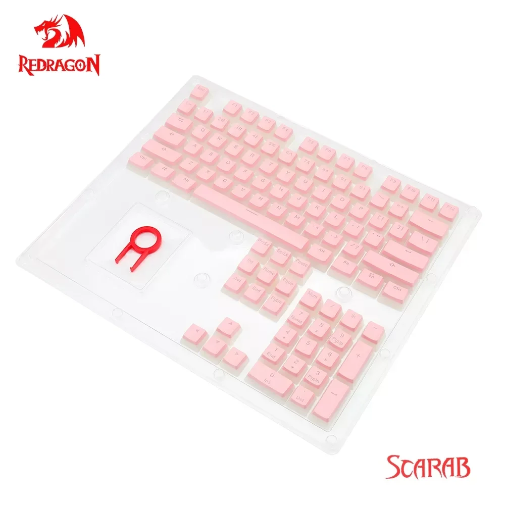 

REDRAGON Scarab A130 Pudding keycaps 104 Key Crystal mechanical keyboard key caps For Cherry MX style Including key-puller